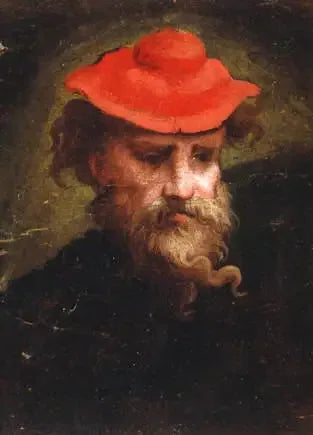 Autoportret z czerwonym beretem - Parmigianino
