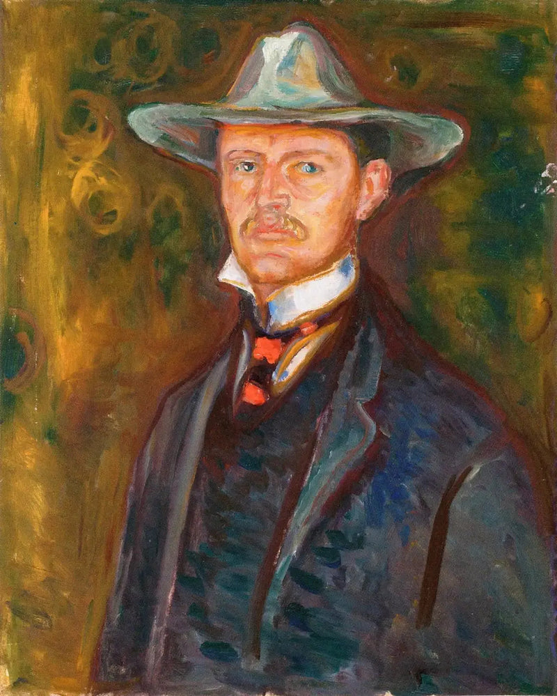 Autoportret w szerokim kapeluszu - Edvard Munch