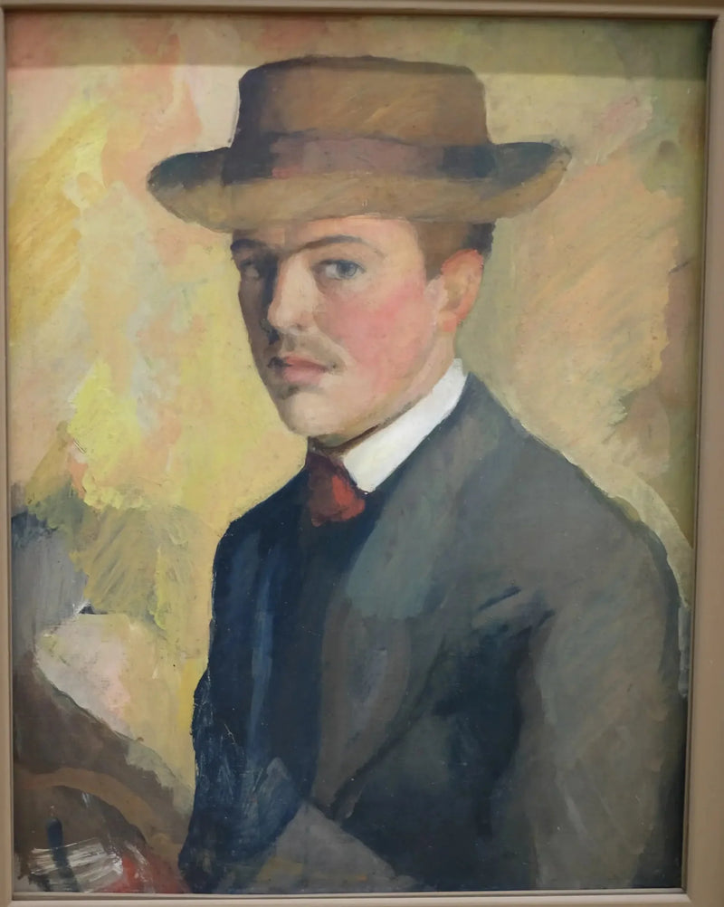 Autoportret w kapeluszu - August Macke