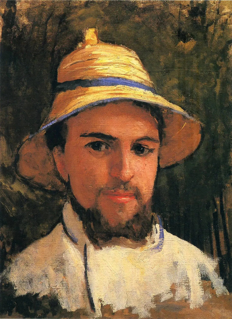 Autoportret w słomkowym kapeluszu - Gustave Caillebotte