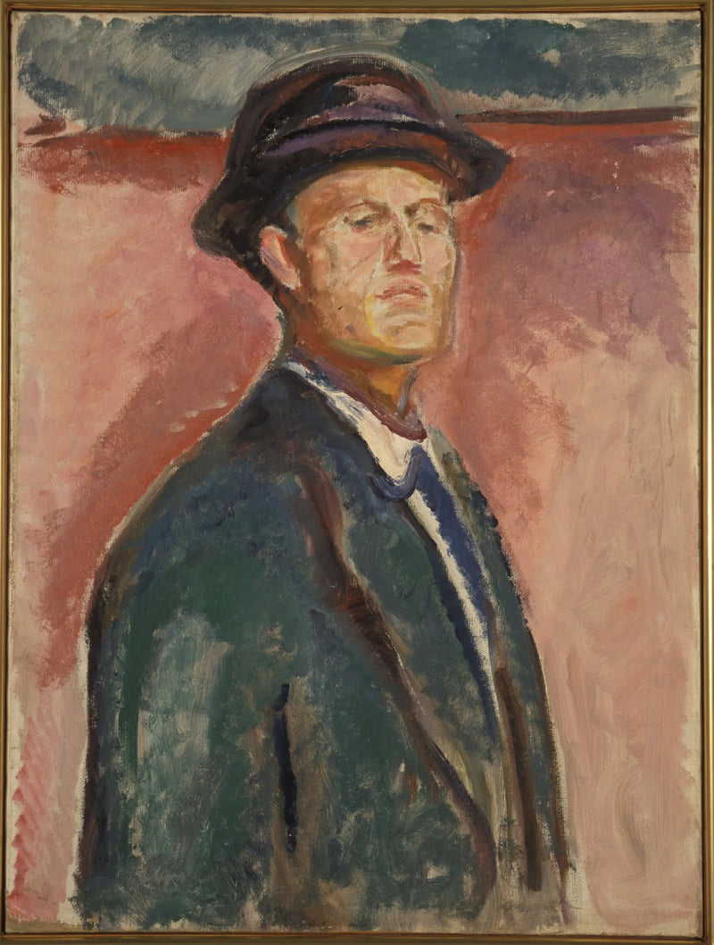 Autoportret w kapeluszu - Edvard Munch