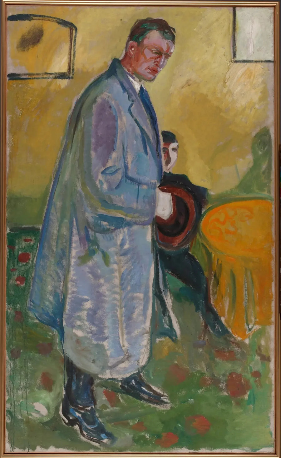 Autoportret w kapeluszu i płaszczu - Edvard Munch