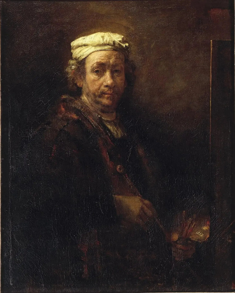 Autoportret przy sztalugach - Rembrandt