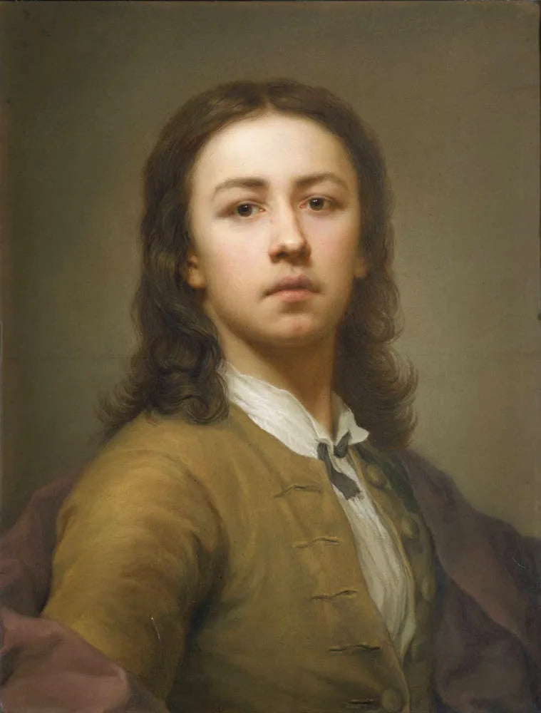 Autoportret w czerwonym płaszczu - Anton Raphael Mengs
