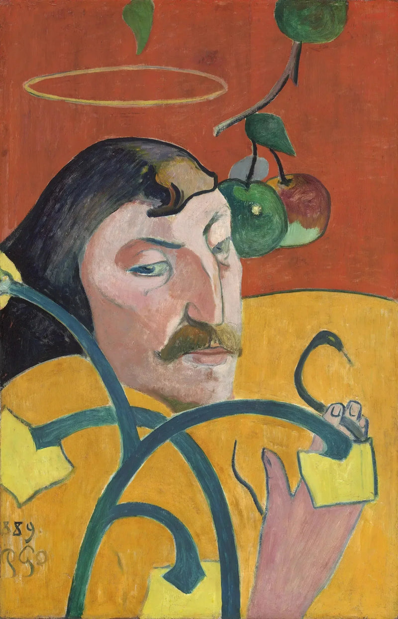 Autoportret z aureolą - Paul Gauguin