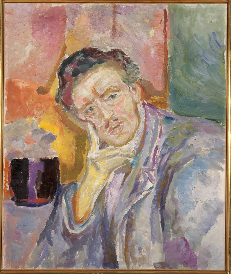 Autoportret z rękami pod policzkami - Edvard Munch