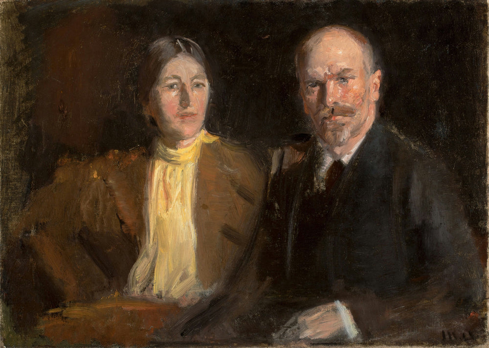 Autoportrait avec Anna Ancher. - Michael Peter Ancher - Alpha Reproduction