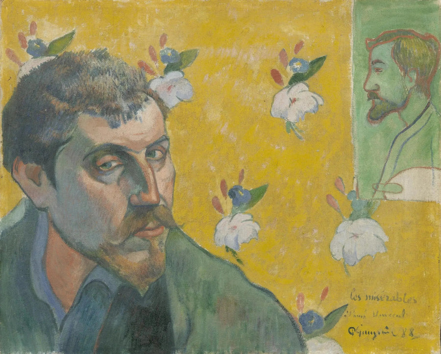 Autoportret z portretem Bernarda - Paul Gauguin