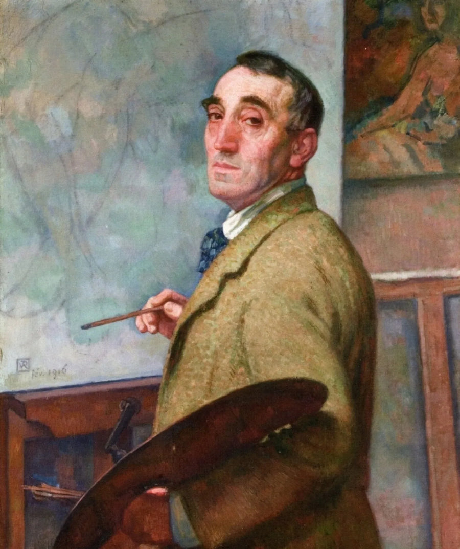 Autoportret z paletą - Theo van Rysselberghe