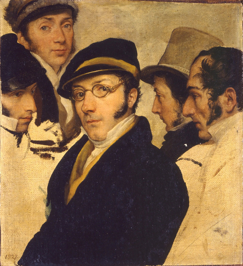 Autoportret z grupą przyjaciół - Francesco Hayez