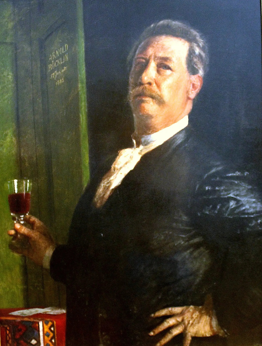 Autoportret z kieliszkiem wina - Arnold Böcklin