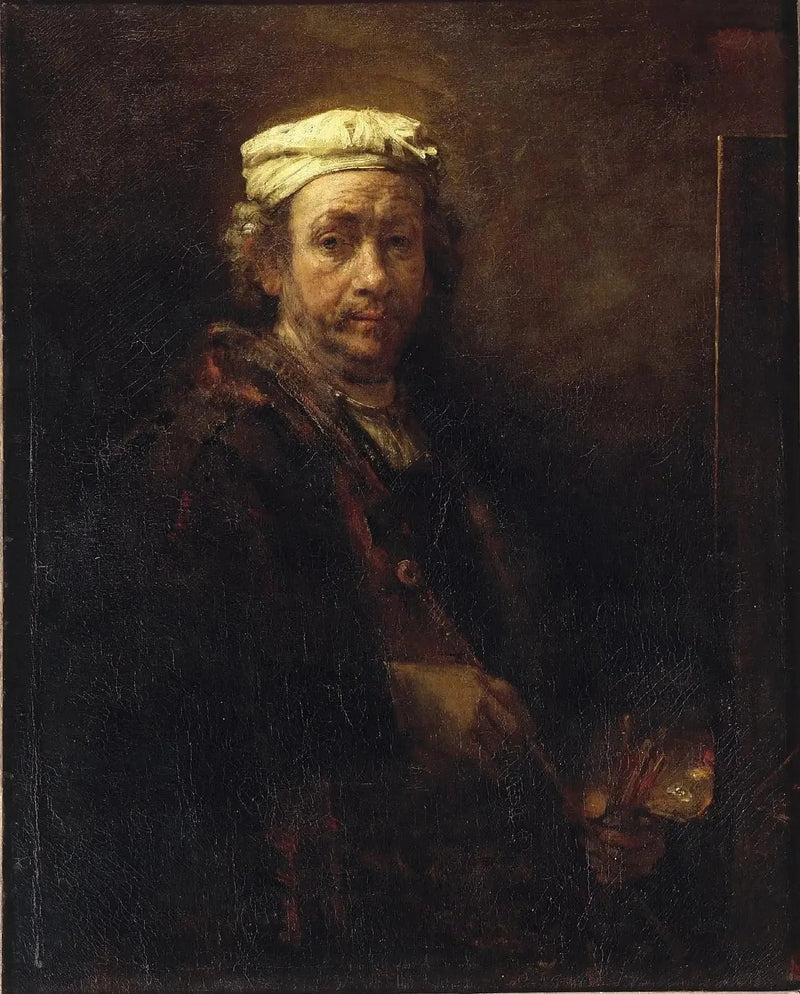 Autoportret przy sztalugach - Rembrandt