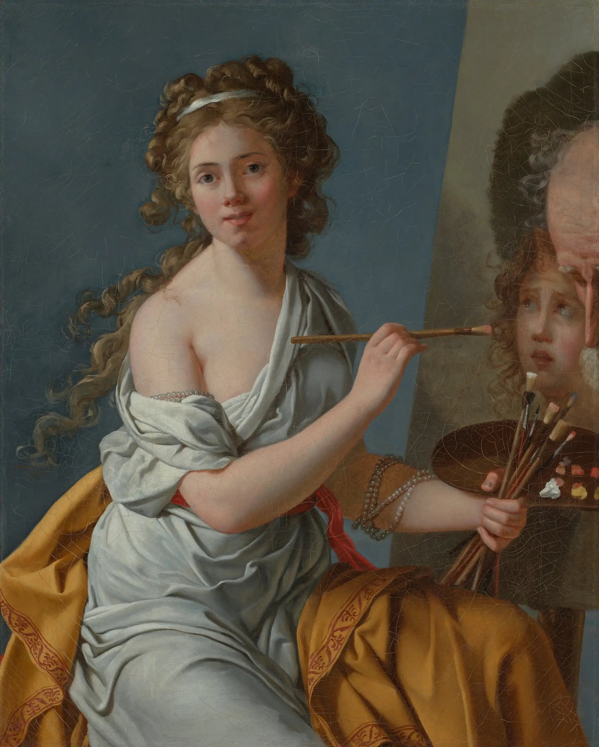 Autoportrait copiant le Bélisaire et l’enfant à mi-corps de David - Marie-Guillemine Benoist - Alpha Reproduction