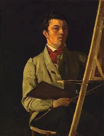 Autoportret, Corot przy swoim sztaludze - Jean-Baptiste Camille Corot