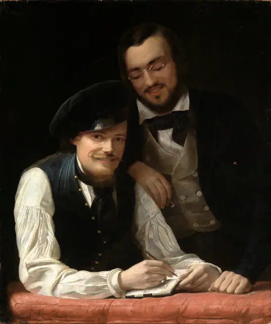 Autoportret artysty z bratem - Franz Xaver Winterhalter