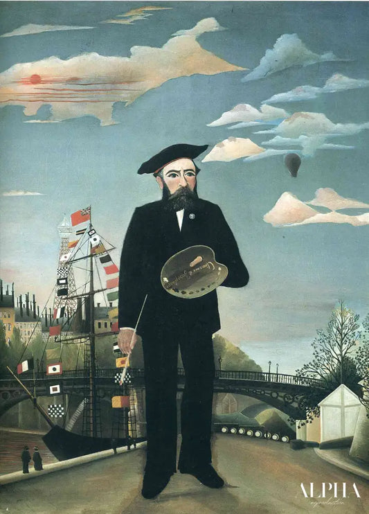 Autoportrait de L'ile Saint Louis - Henri Rousseau - Reproductions de tableaux et peintures haut de gamme