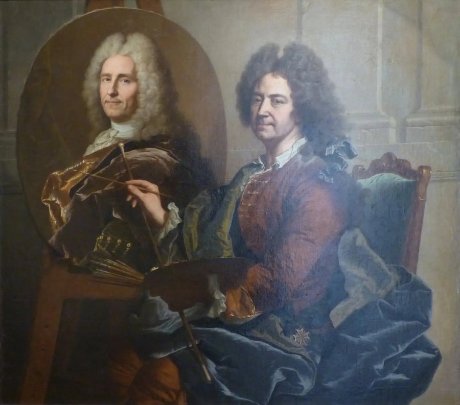 Autoportret przed portretem François Castanier - Hyacinthe Rigaud