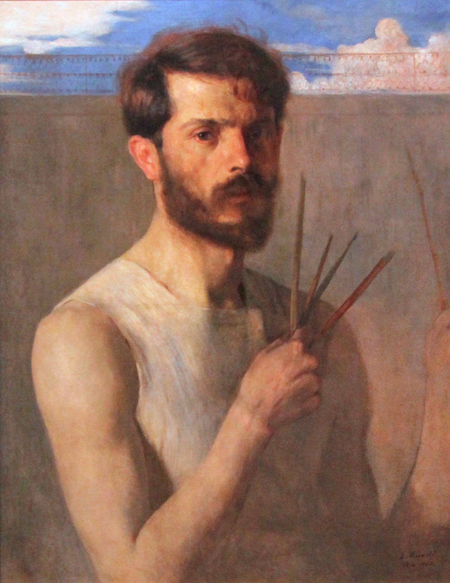 Autoportrait - Eliseu Visconti image 1 copie peinte à la main à l’huile