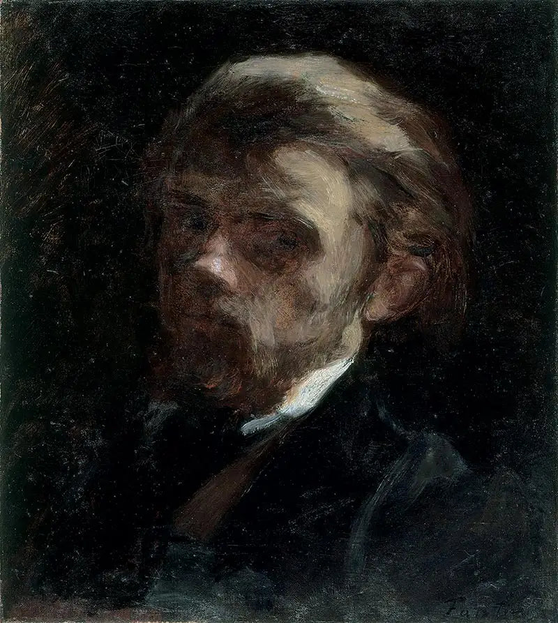 Autoportret w półprofilu, z lewej strony - Henri Fantin-Latour