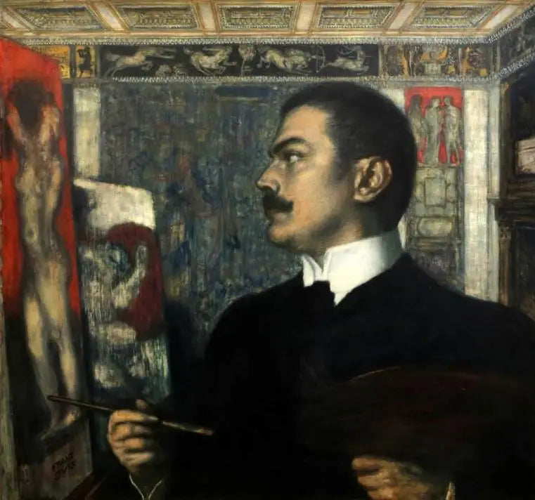 Autoportrait w studiu - Franz Von Stuck