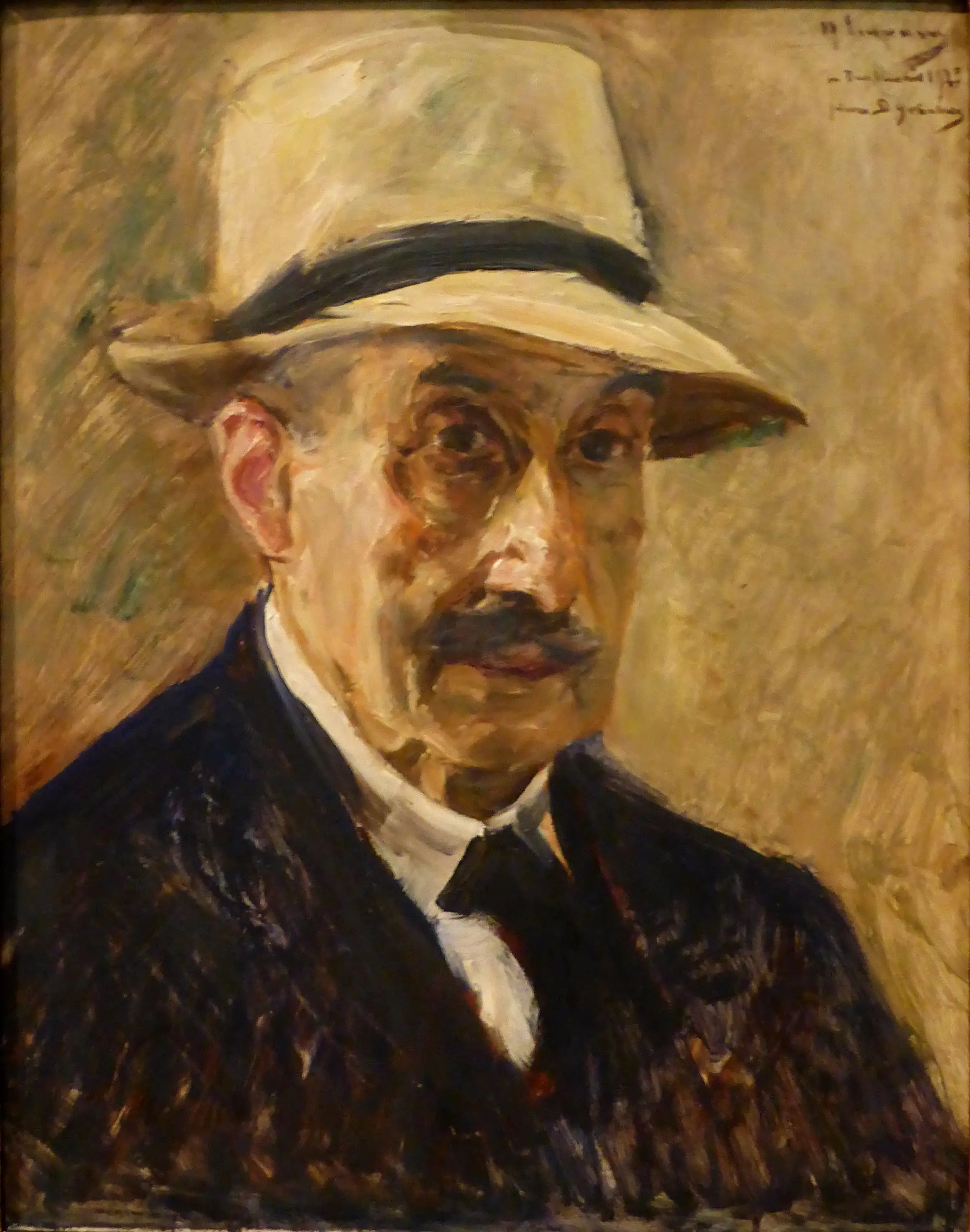 Autoportrait - Max Liebermann image 1 copie peinte à la main à l’huile