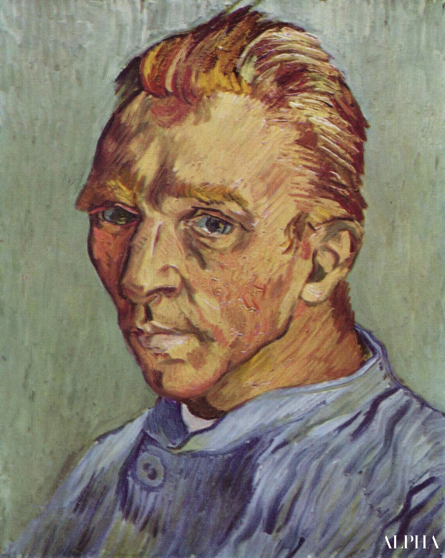 Autoportrait sans barbe - Van Gogh - Reproductions de tableaux et peintures haut de gamme