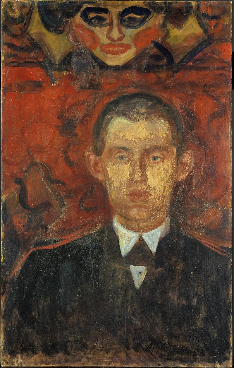 Autoportret w masce kobiety - Edvard Munch