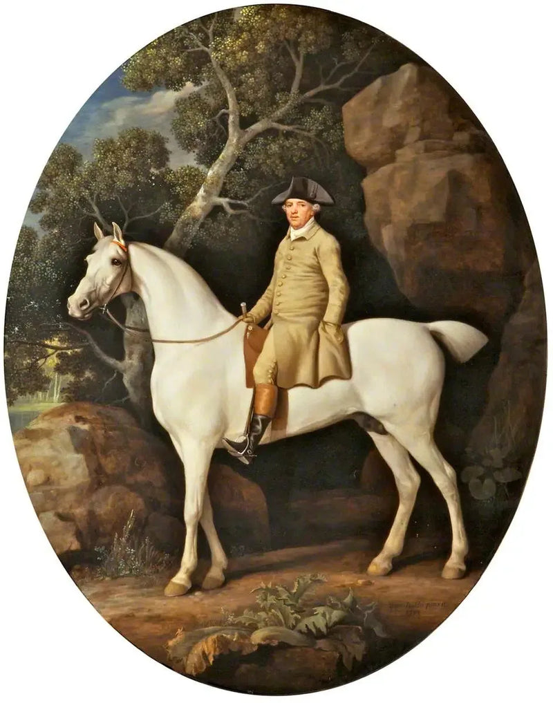 Autoportret na białym myśliwym - George Stubbs