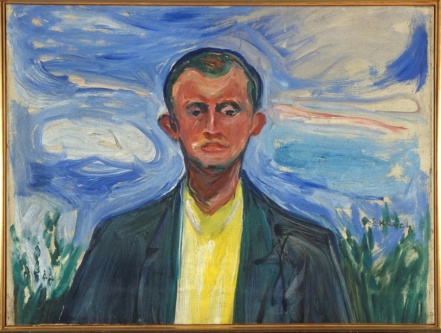 Autoportret na niebieskim niebie - Edvard Munch
