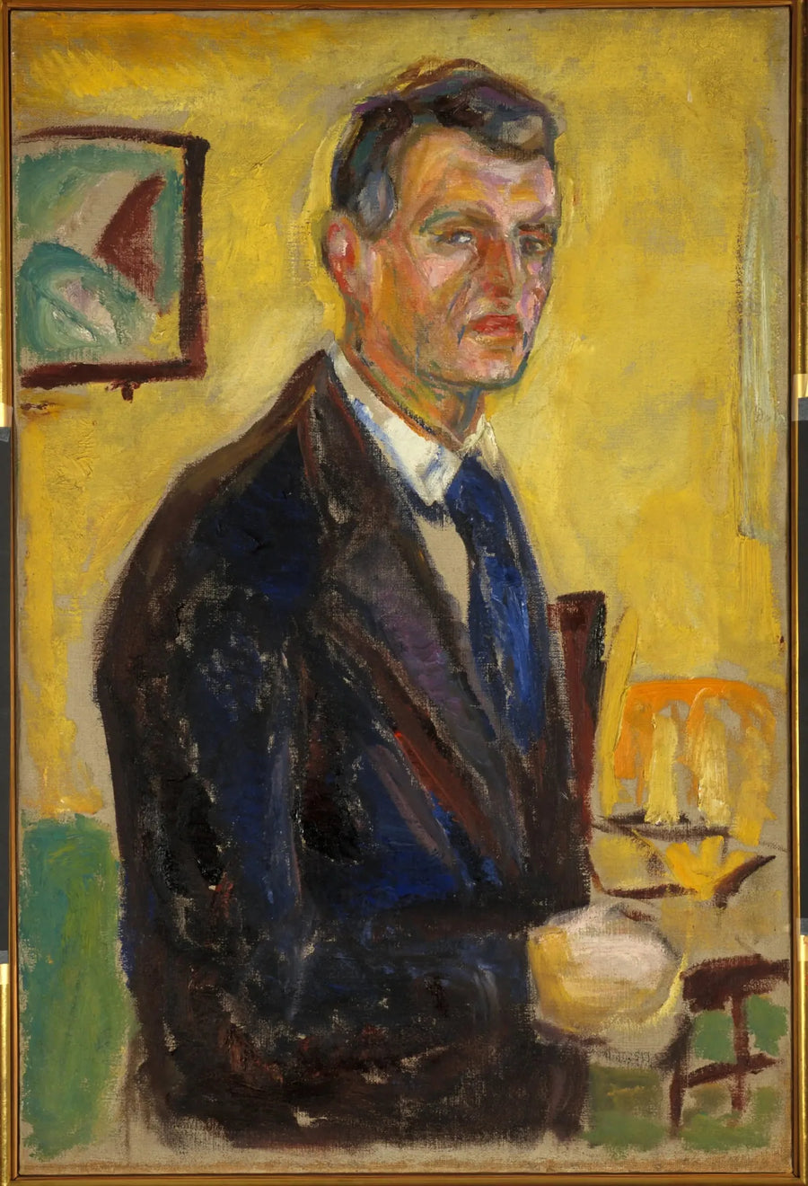 Autoportret na żółtym tle - Edvard Munch