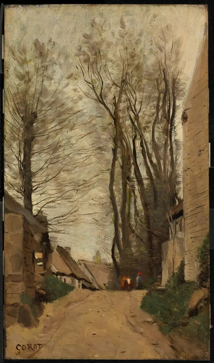 Auvers - Ulica schodząca - Jean-Baptiste Camille Corot