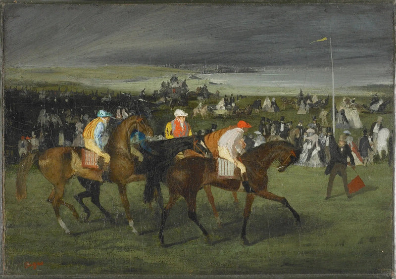 Na wyścigach, start - Edgar Degas