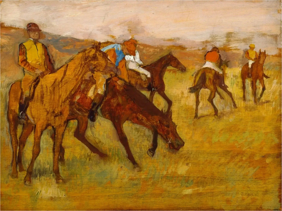 Przed wyścigiem - Edgar Degas