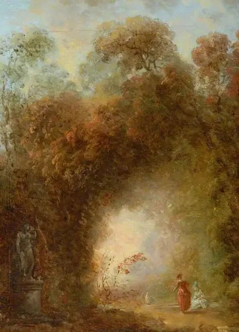 Aleja z postaciami - Jean-Honoré Fragonard