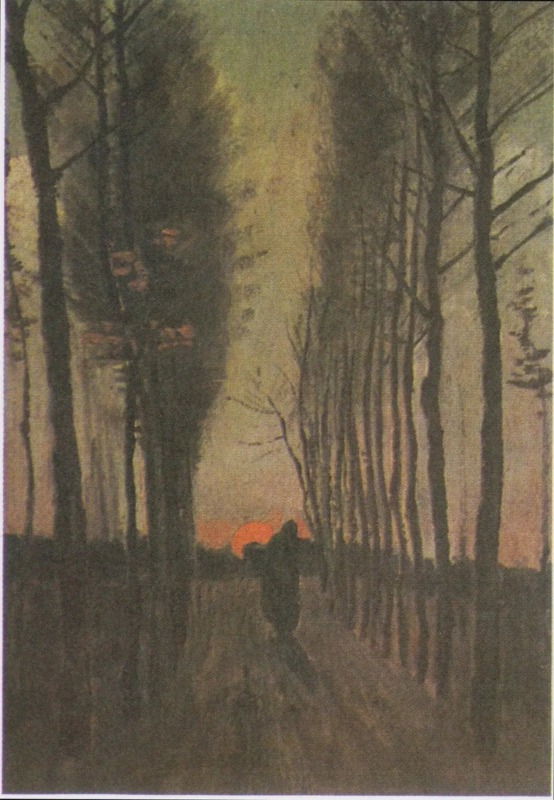 Aleja topoli o zachodzie słońca - Vincent van Gogh