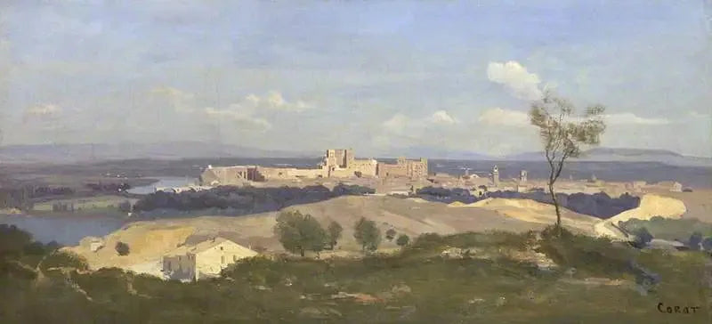Avignon, widok na Viileneuve-lès-Avignon - Jean-Baptiste Camille Corot