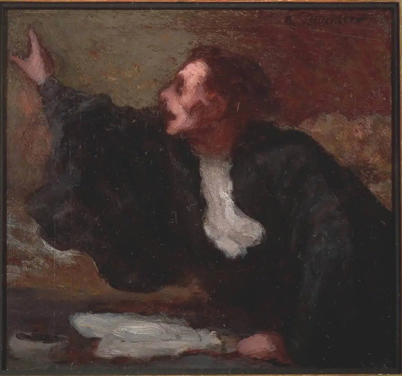 Adwokat przemawiający - Honoré Daumier