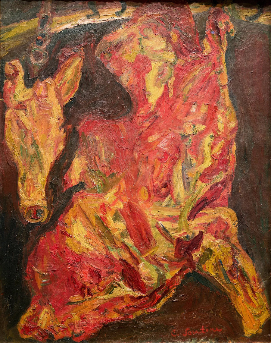 Bœuf et Tête de veau - Chaïm Soutine image 1 copie peinte à la main à l’huile
