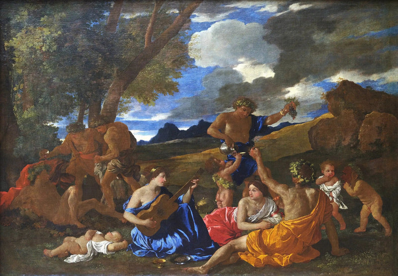 Bachanale u gitarzystki - Nicolas Poussin