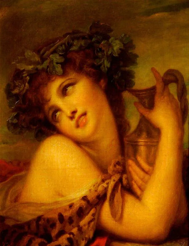 Bacchantka z amforą - Jean-Baptiste Greuze