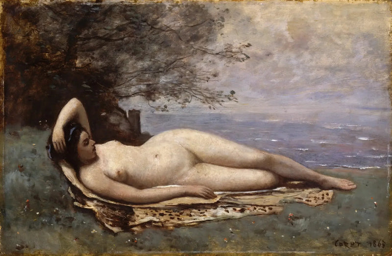 Bachantka nad brzegiem morza - Jean-Baptiste Camille Corot