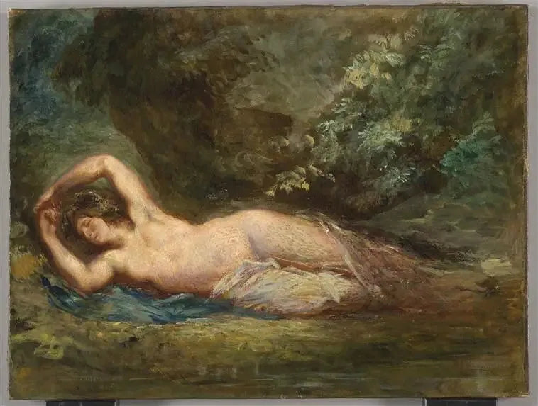Śpiąca bakchantka w krajobrazie - Eugène Delacroix