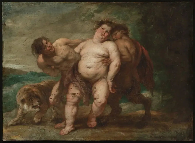 Bacchus pijany z faunem i satyrem - Peter Paul Rubens