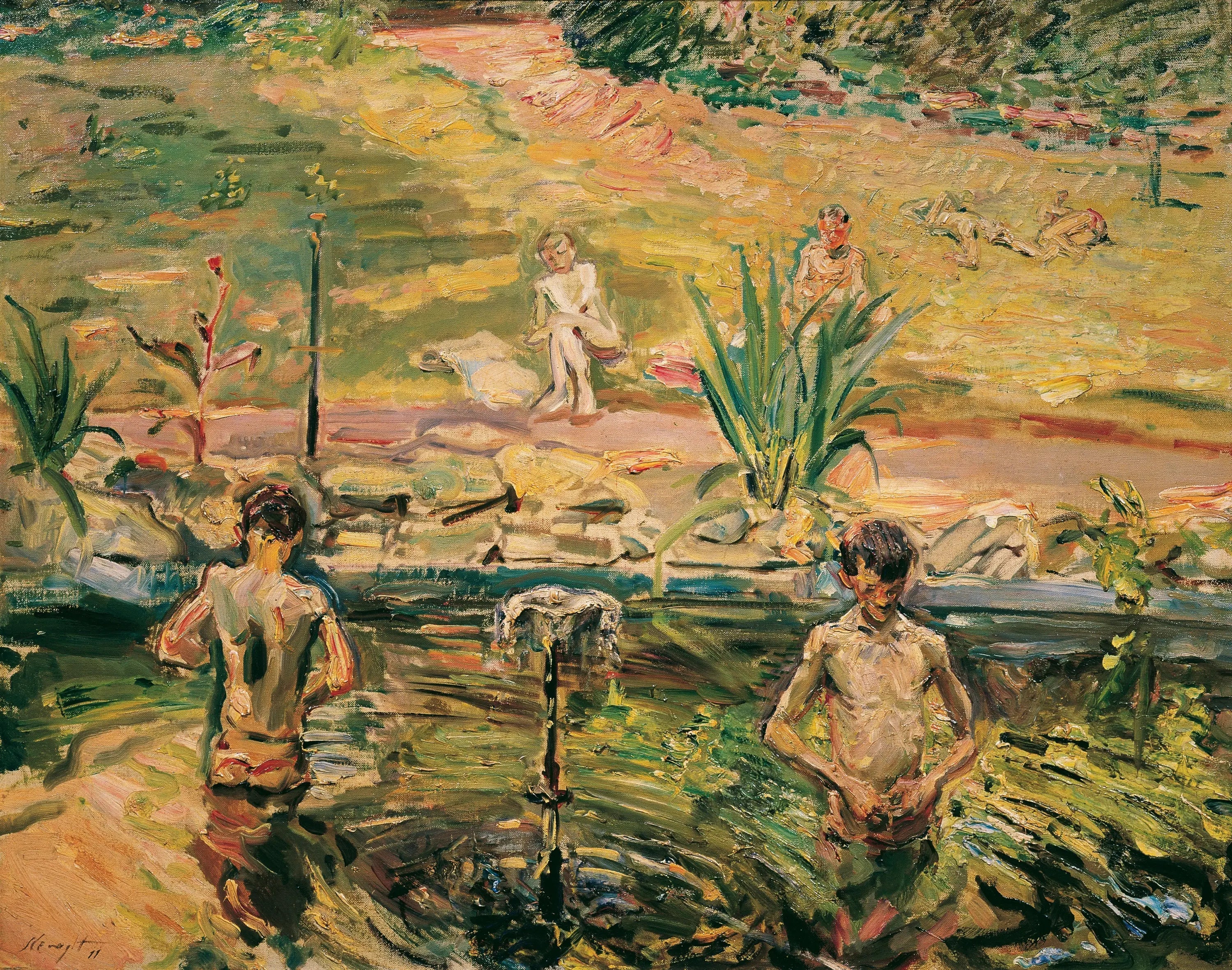 Badende Knaben - Max Slevogt image 1 copie de tableau peinte à la main
