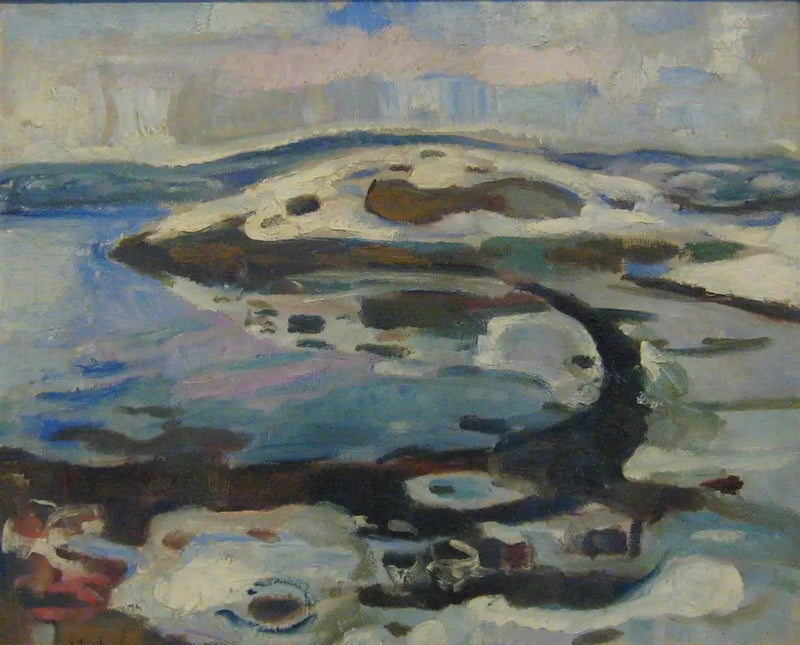 Zatoka blisko fiordu zimą - Edvard Munch