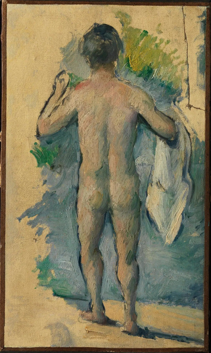 Kąpiący się stojący, widziany od tyłu - Paul Cézanne
