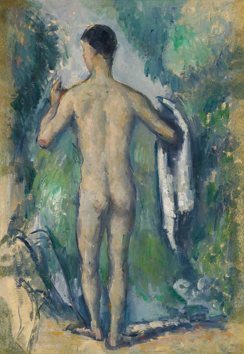 Kąpiący się stojący, widziany od tyłu - Paul Cézanne