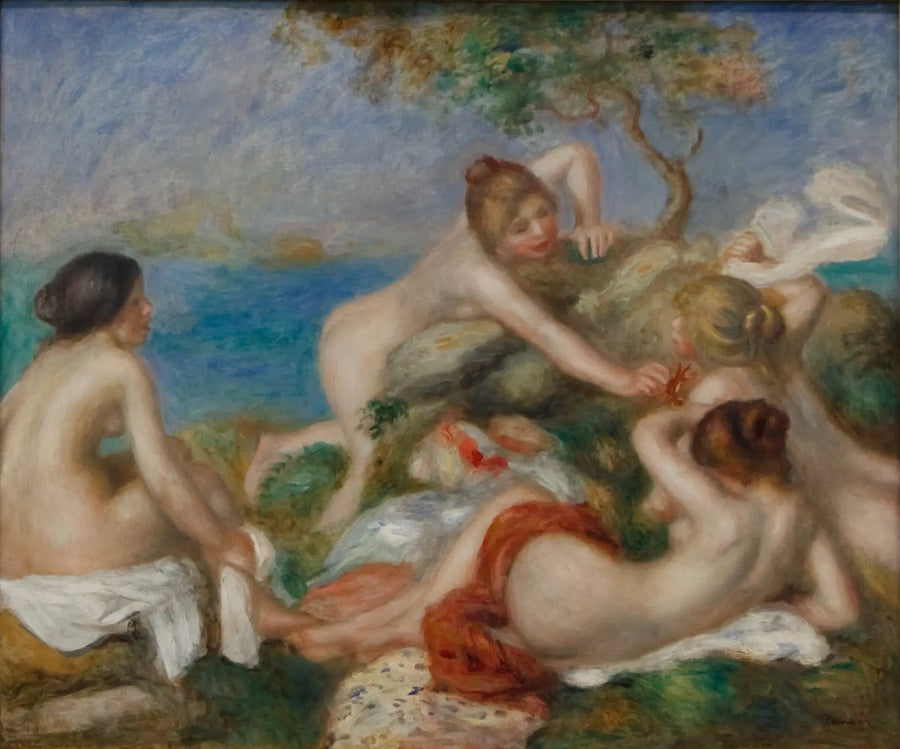 Kąpiący się przy krabie - Pierre-Auguste Renoir