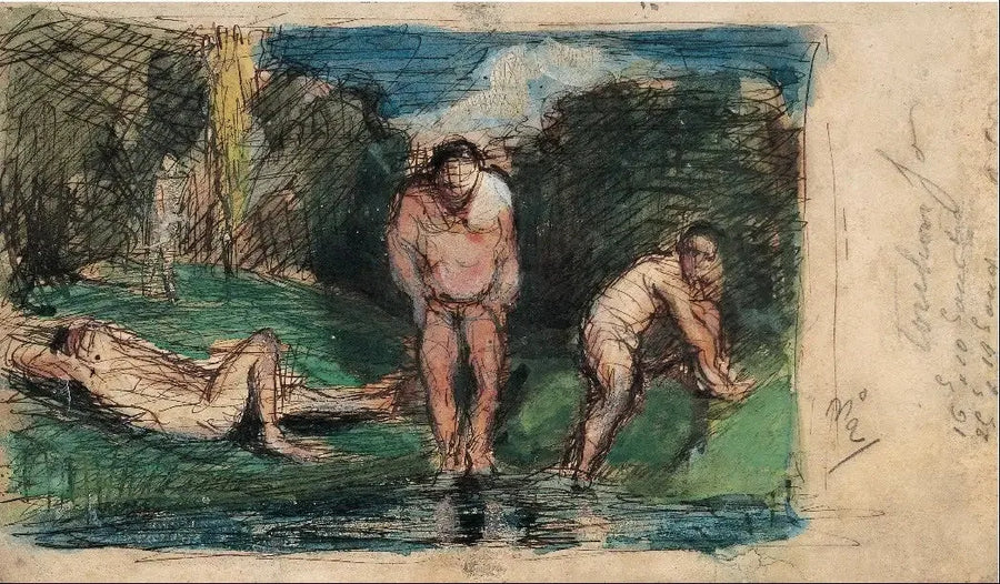 Kąpiący się odpoczywający - Paul Cézanne