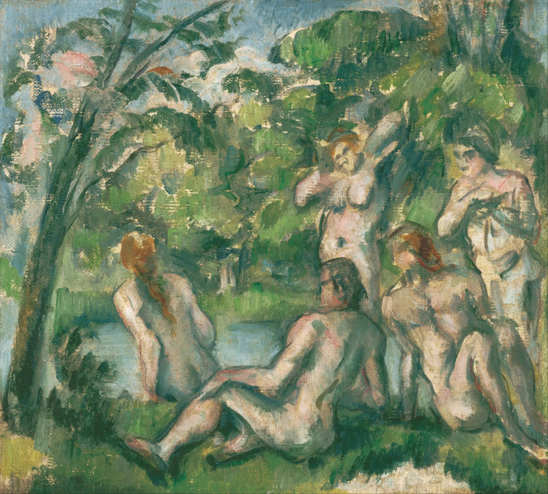 Kąpiący się mężczyźni i kobiety - Paul Cézanne